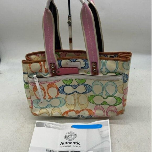 Coach w/COA Hampton Scribble Handbag - Picture 3 of 6